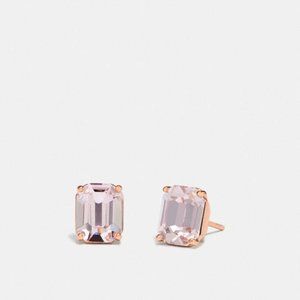 Coach Emerald Cut Stud Earrings